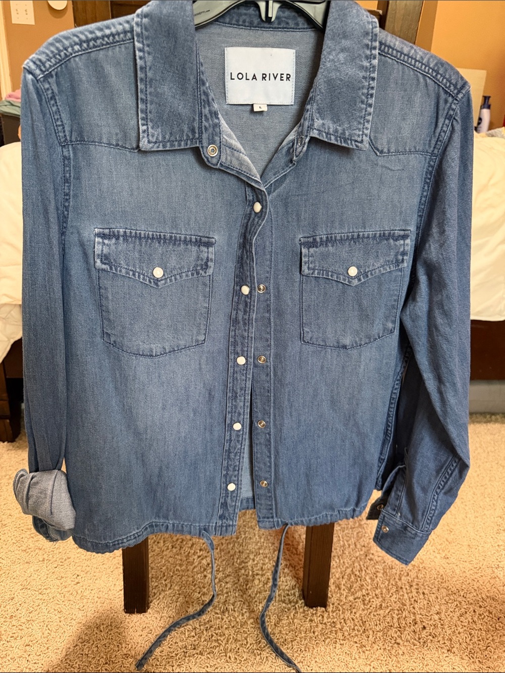 Lola River Women's Blue Denim Summer Weight Jean Jacket